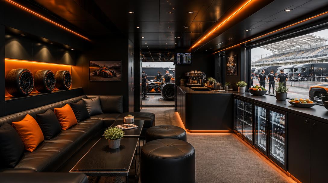 Racetrailer hospitality van SJ Motorsport